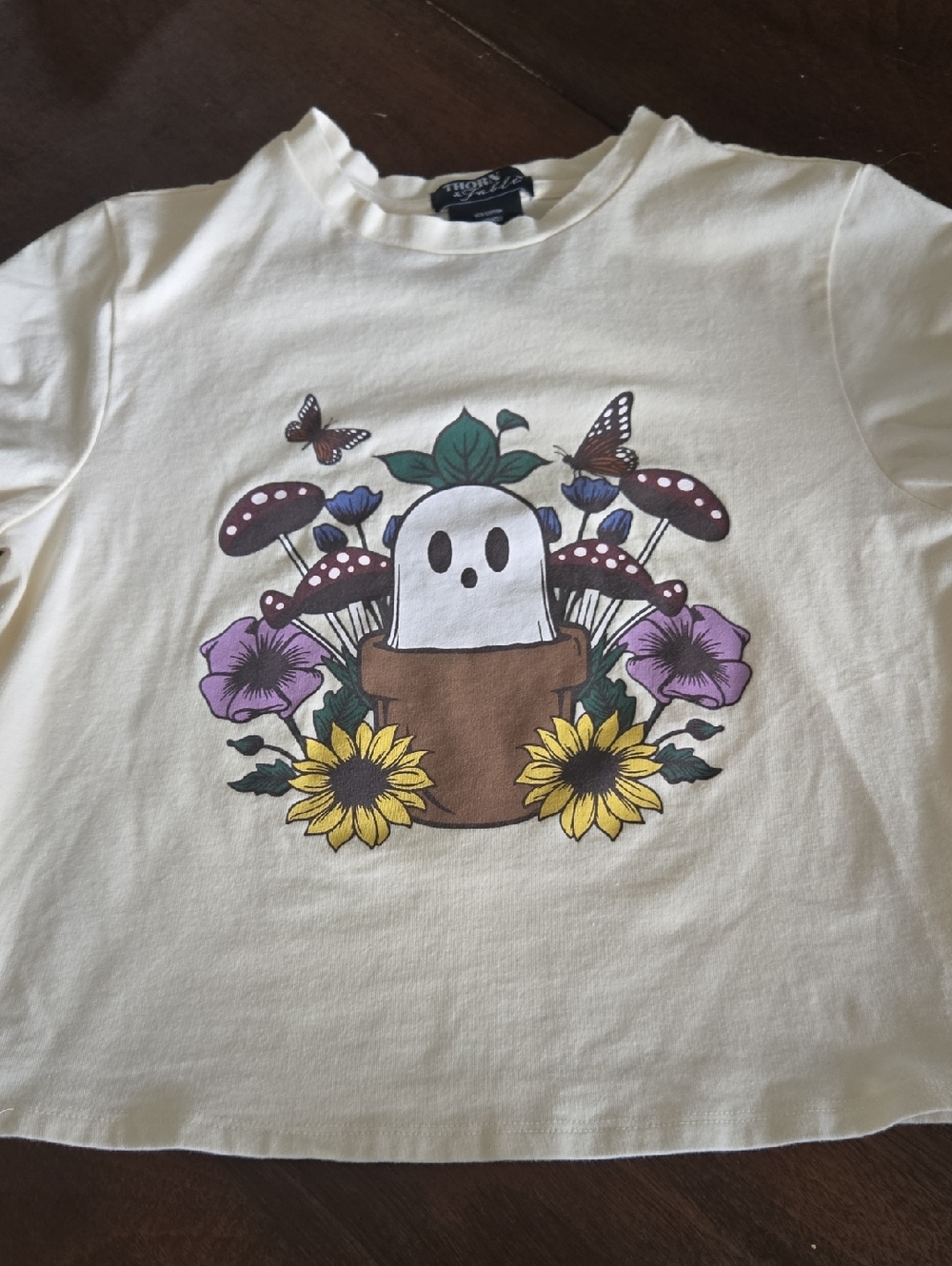 Thorn & Fable Ghost Crop Shirt